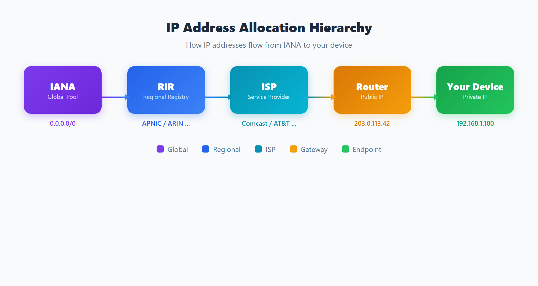 IP Address Allocation Hierarchy