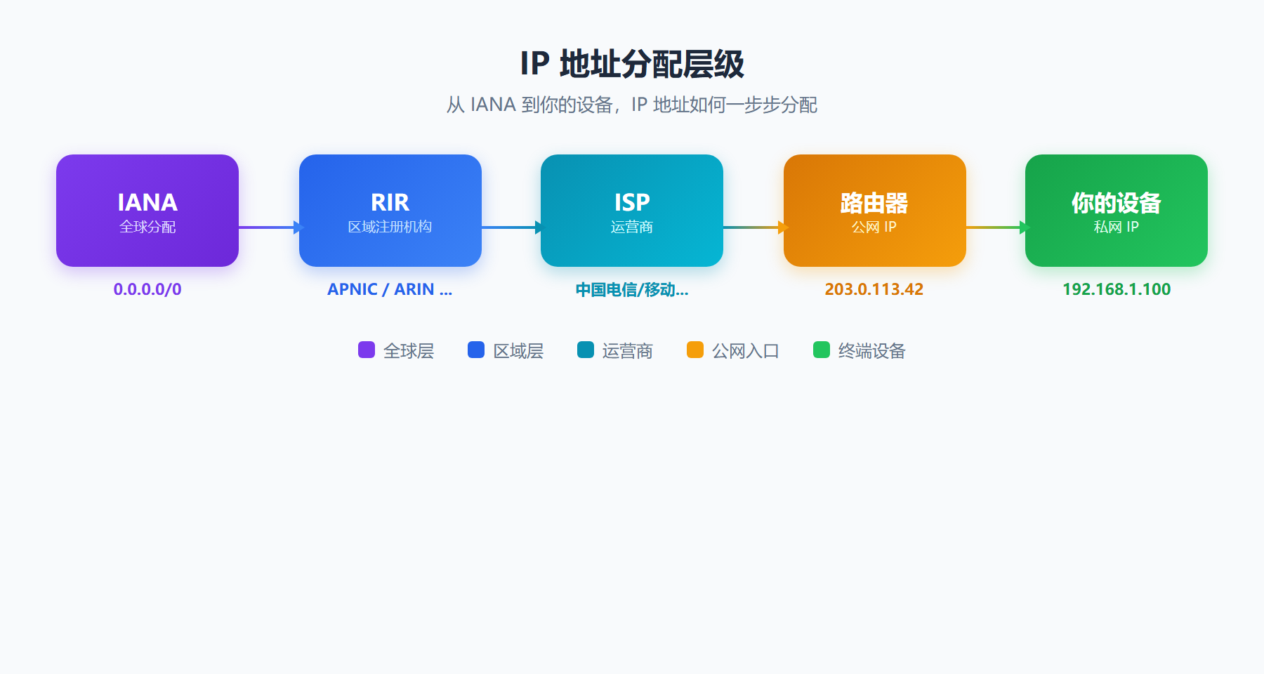 IP地址分配层级图